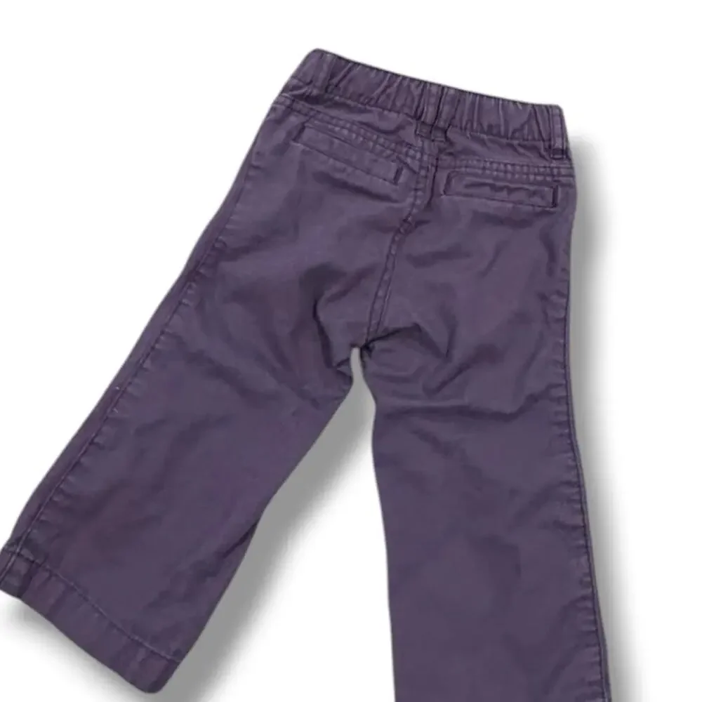 Early 2000s old navy purple pant with embroidered butterfly 18M